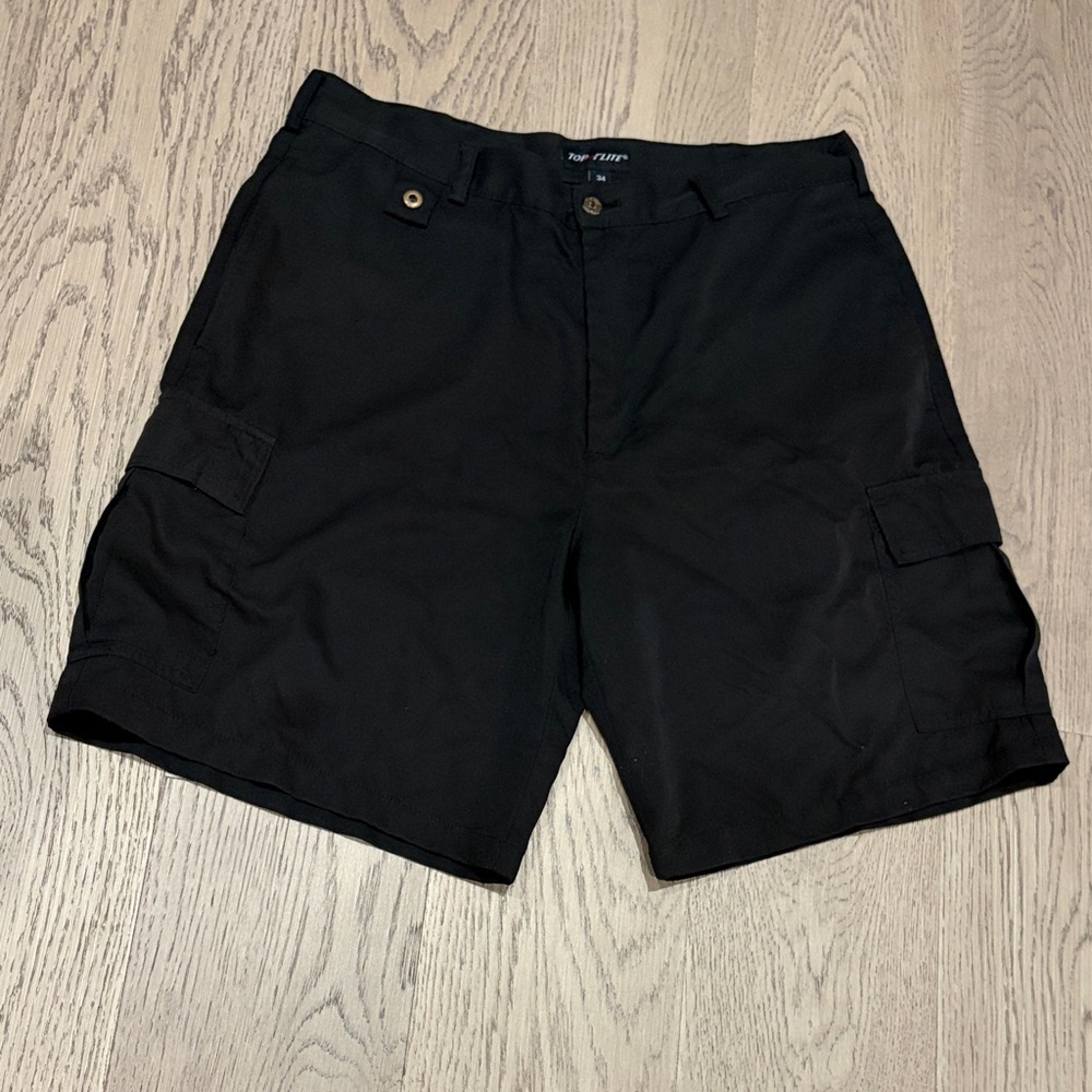 Top Flite Men's Black Cargo Shorts